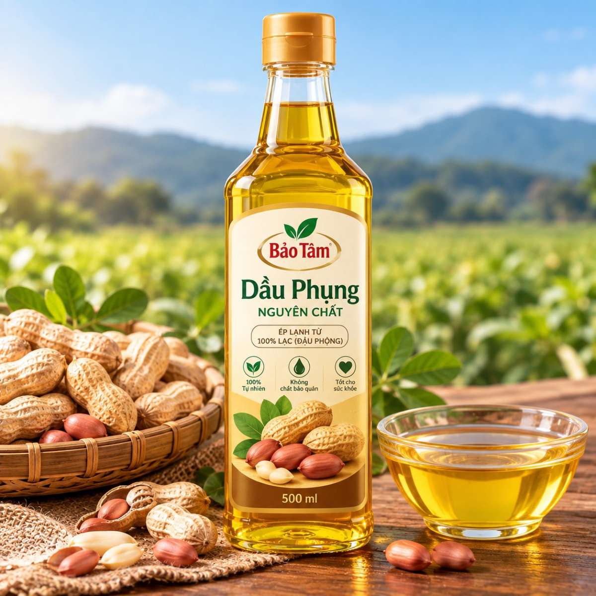 Dầu đậu phộng nguyên chất Bảo Tâm